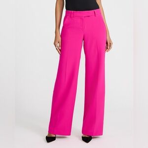 Express Neon Berry Mid Rise Editor Relaxed Trouser Pant